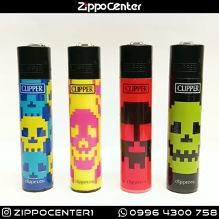 فندک کلیپر مدل Rock Skulls 2 مجموعه ۴ عددی